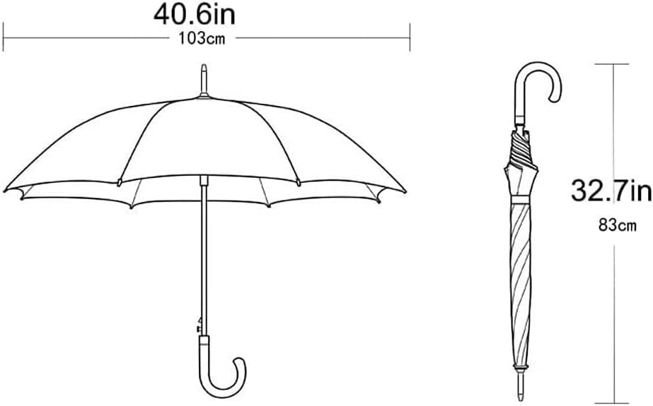 Portable Umbrella for Travel Windproof Golf Umbrella Automatic Open Stick Umbrella with Reflective Strip Hook Handle Cane Umbrella Umbrella Outdoor(Purple)