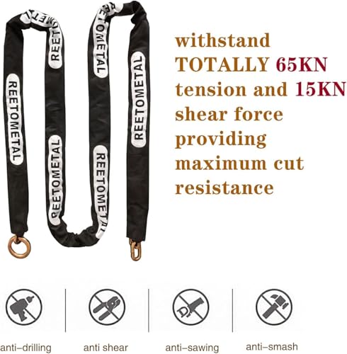REETOMETAL Corrente de segurança de 3 m × 9 mm (23/64