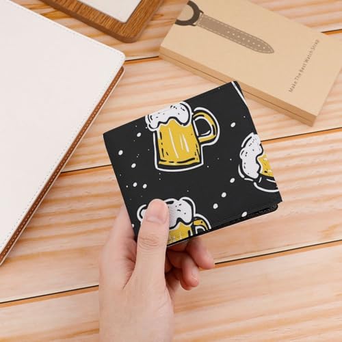 Beer Coin Purse PU Leather Bifold Wallet Small Change Purse Pouch Front Pocket Wallets4
