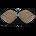 EDEALYN (Width 20.8×deep 21×Thick 0.35 inch Car Seat Cushions, 2pcs PU Leather car seat Covers car seat Protector for Car Driver and Passenger seat Bottom (Beige-B)