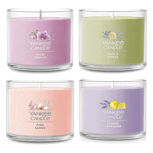 Yankee Candle Minis Jar Zen Oasis Fragrance Premium Scented Votives for Calm Relaxation Ambient Lighting and Aesthetic Room Decor 1.3 Ounce (Variety Pack)