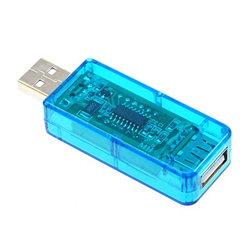 Digital USB Mobile Power charging current voltage Tester Meter Mini USB charger doctor voltmeter ammeter (straight-blue)