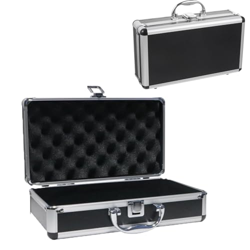 Vaguelly Lockable Toolbox Large Capacity Portable Tool Storage Case with Handle Multi-Purpose Carrying Suitcase for Home Office Travel 12X12X12 Inch