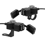 Método de instalación: cable rojo a batería positiva, cable negro a batería negativa, voltaje de entrada universal CC 9V-24V para moto.