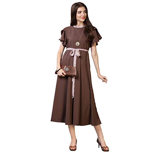 Image of QIQI Women's Crepe A-Line Maxi Casual Dress