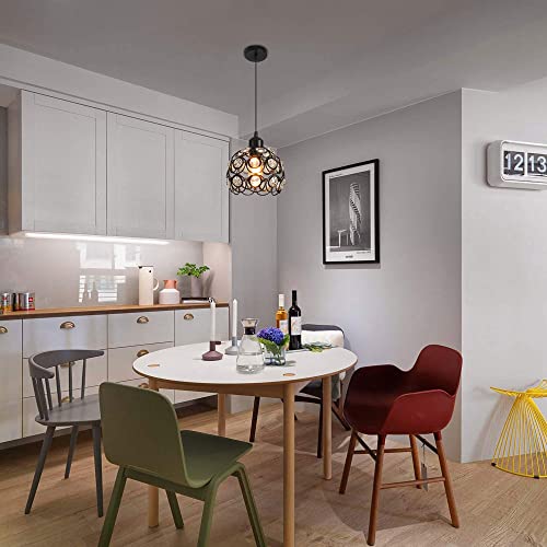 Iluminación colgante de metal de 1 luz para techo de comedor moderno 7