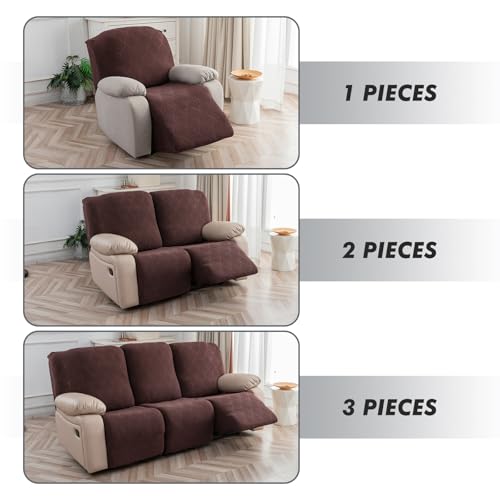 Housse de fauteuil inclinable 1 place lavable chocolat pour animaux - 8