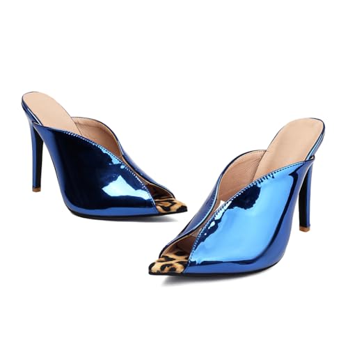 Women's V-Cut Peep Toe Mules - Stiletto High Heel Slip-On Sandals for Sexy Evening Wear Perfect for Parties or Clubs Shoes for Women2