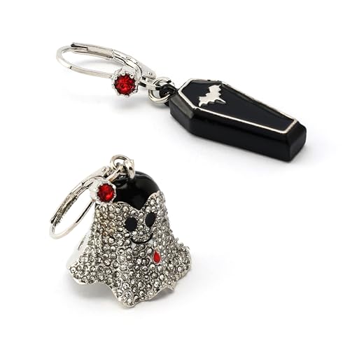 Betsey Johnson Women's Halloween Vampire & Coffin Mismatch Earrings3