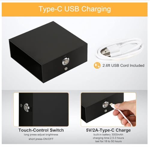 Aplique de pared LED para escaleras y balcones con carga USB 2