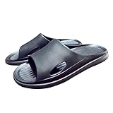 [Rikohipr] [理学療法士 推奨モデル]日本製 室内スリッパ サンダル EVA厚底 ルームシューズ 男女兼用 柔らか滑り止め 軽量 抗菌防臭 トイレ・バス・ベランダ用（ブラックモデルです27cm）