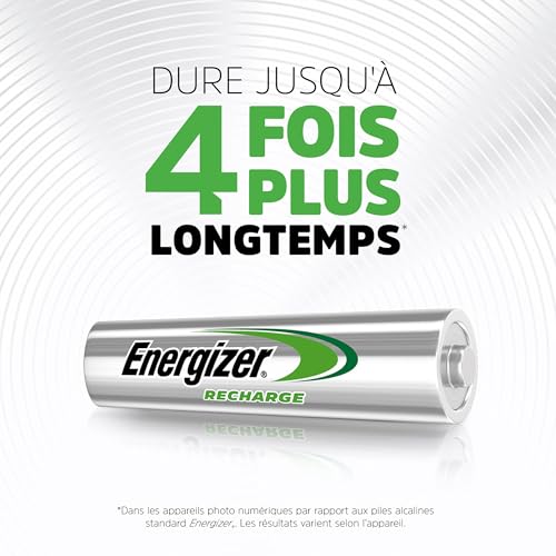 Energizer Recharge Power Plus - Piles Rechargeables AA (Lot de 8) - 2000 mAh NiMH - pré-chargées - Puissance Longue durée - 1000 Cycles - Emballage 100% Recyclable et sans Plastique – vue 2
