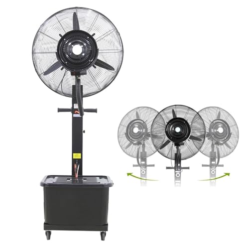 Image of KYTGFH Heavy Duty Outdoor Misting Fan with 42L Tank,3-Speed Industrial Spray Cooler for Patio,Workshop & Factory Use,750mm/30