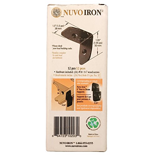 Nuvo Iron RC3 Black Galvanized Steel 2" Traditional Clips-12 Pack Rafter Clips by Nuvo Iron - Used condition - Image 4