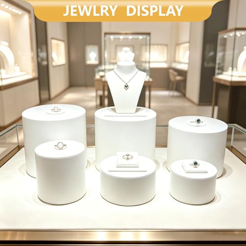 Oubou 10Pack White Buffet Risers and Stands, Acrylic Food Risers for Buffet Table, Nesting Display Stand Shelf for Party Catering & Dessert, White Risers for Display for Food, Jewelry & Collectibles by Oubou - Image 4