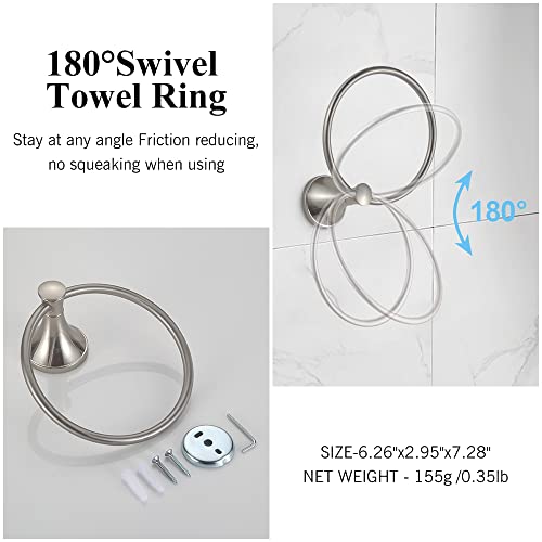 Bgl 4Pcs Bathroom Hardware Set,Brushed Nickel Bathroom Towel Rack Set,24 Inches Adjustable Towel Bar For Bathroom #TOP2