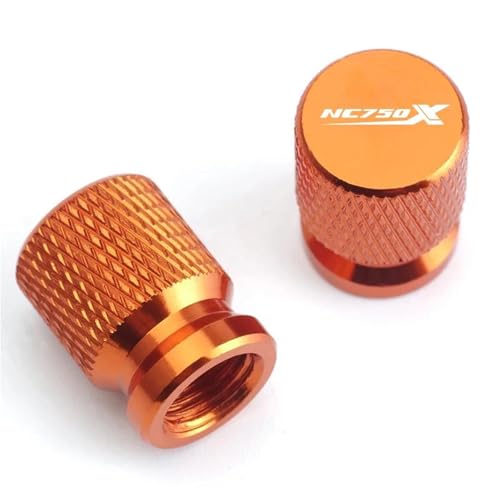 Capuchon de valve Honda NC750X Orange Anodisé Anti-Poussière Roue