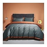 CALIDAD DE VIDA - Conjunto de tapa de cama de satén Asegúrese de sentirse cálido en clima frío y fresco en clima cálido, absorbe la humedad para crear un ambiente de sueño seco durante toda la noche, a diferencia de las telas regulares que lo hacen sudar.