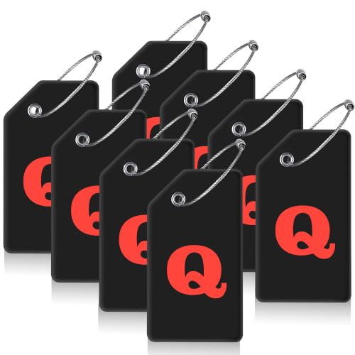 Gostwo 8 Pack Initial Luggage Tags for Suitcases Airplane Travel Essentials