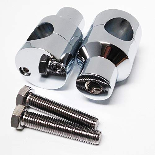 Preisvergleich Produktbild Chrome Round 1 Handlebar Riser Clamp For Harley Kawasaki Suzuki Yamaha Honda by TTMT