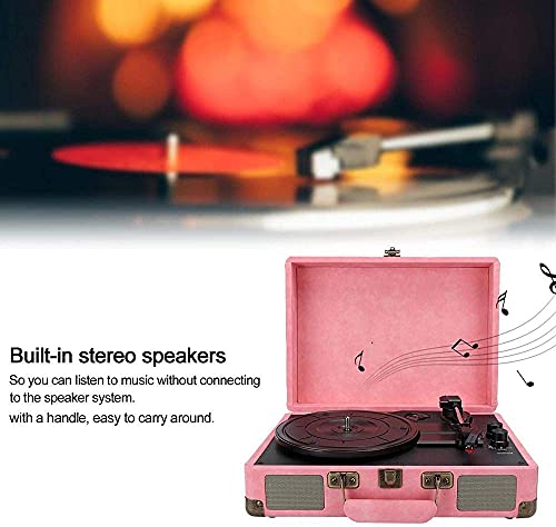 WENQJ Gramophone, Bluetooth Portable Valise Tourne-Disque 33/45/78 RPM Record Holder 3 + Speed + Turntable Record… - Les Beatles, Paul McCartney, John Lennon, RIngo Starr, George Harrison WENQJ Gramophone, Bluetooth Portable Valise Tourne-Disque 33/45/78 RPM Record Holder 3 + Speed + Turntable Record… – Image 5