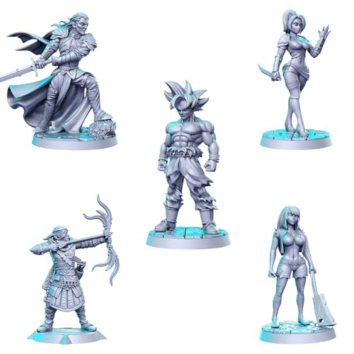 Set de 15 Miniaturas Fantasy en Resina 32mm para RPG miniatura 3