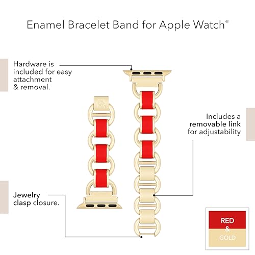 Image of Anne Klein Fashion Chain Bracelet for Apple Watch, Secure, Adjustable, Apple Watch Replacement Band, Fits Most Wrists