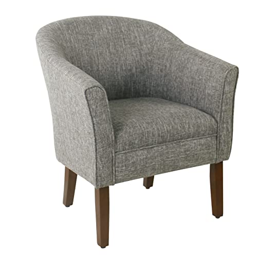 HomePop Modern Barrel Accent Chair, Grey