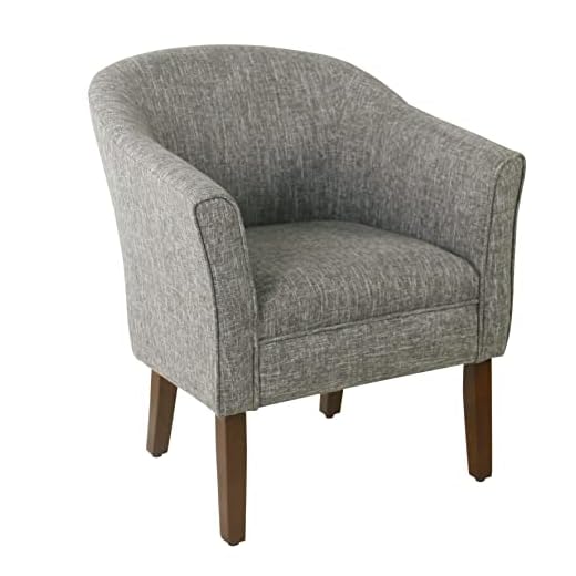 HomePop Modern Barrel Accent Chair, Grey