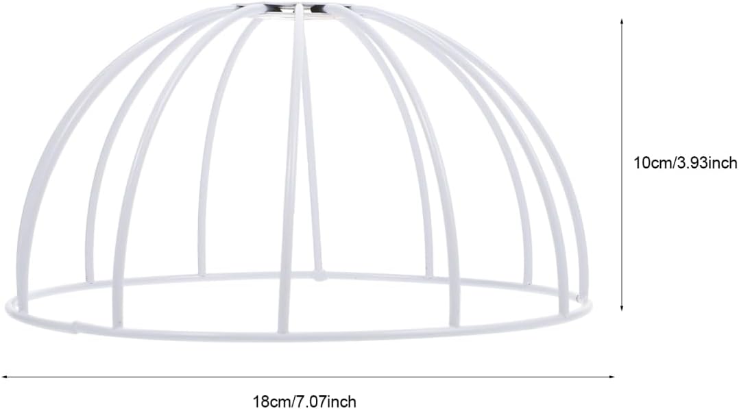 Hemobllo Pendant Light Frame Diy Lampshade Frame Iron Wire Lampshade for Ceiling Pendant Light Chandelier Bracket Table Lamp 7.08 X 7.08 X 3.93 in 1 pack