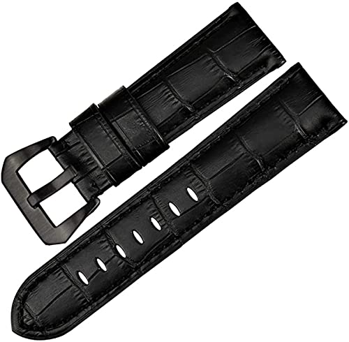 Bracelet montre cuir bleu d'exception et boucle acier inoxydable