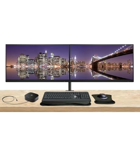 Image of HP Series 7 Pro 24-inch 724pn WUXGA 1200p LCD Monitor 2-Pack Bundled with Daisy Chain, Desk Mount Stand, USB-C Multiport G5 Dock, MK540 Wireless Keyboard & Mouse, Gel Mouse & Wrist Pad