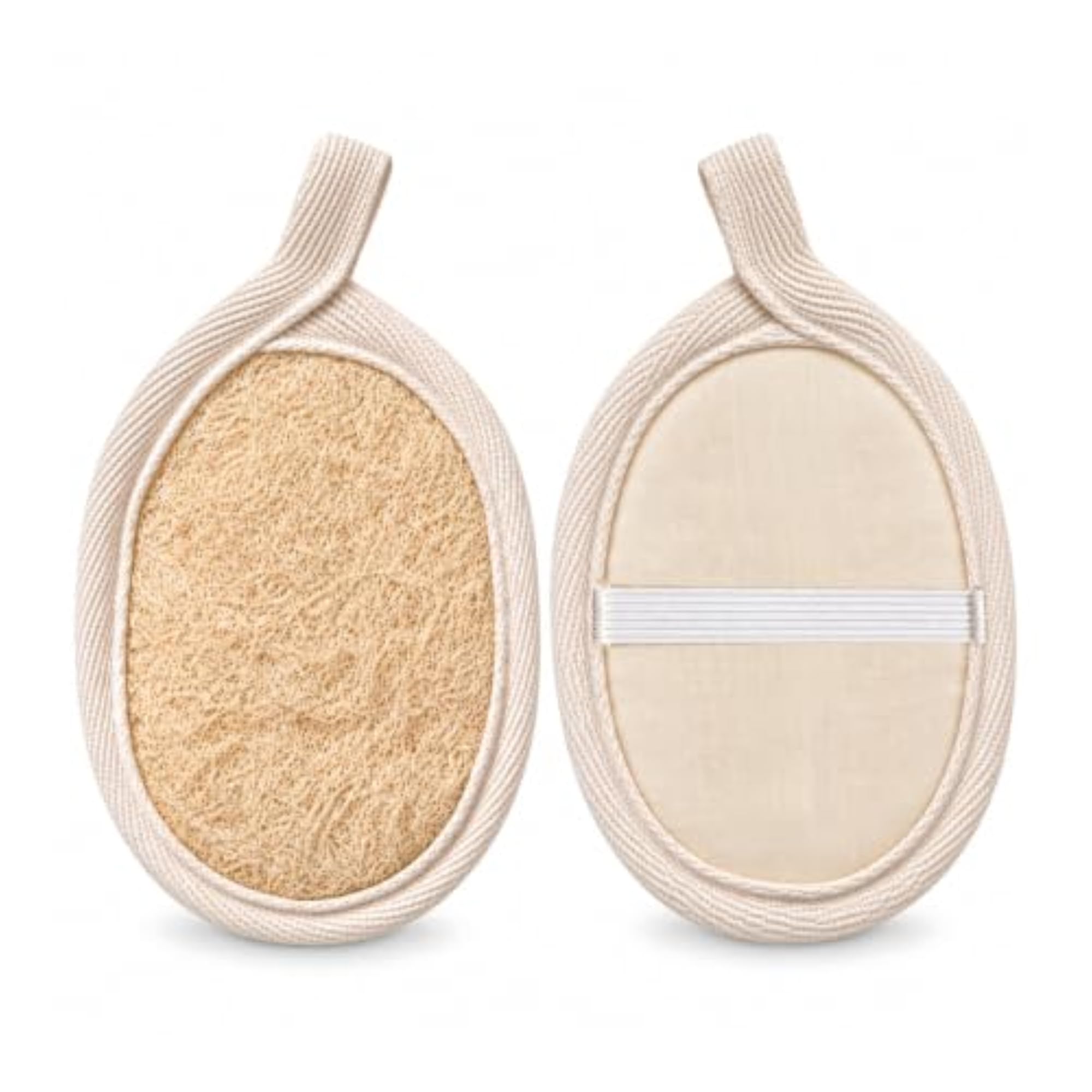 Natural Loofah Body Scrubber for Bathing, Pack of 2