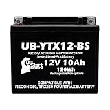 12V 10Ah YTX12-BS Replacement for Honda Recon 250 Battery - Compatible with Honda...