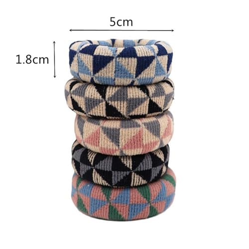 Coleteros simples de goma elástica tipo anillo corbata para tocado cuerda y soporte de coletas 3