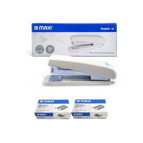 Maxi Stapler 30 Sheets + Staples 26/6 1000pcsX2Pkts, ideal f...