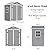 GARDENWORK 6×4 FT Outdoor Storage Shed with Floor,Plastic Garden Shed with Window and Lockable Door,Outside Waterproof Resin Shed Perfect to Store Patio Furniture,Garden Tools,Bike Storage,Chairs
