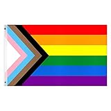 bandera orgullo gay Colores duraderos: los colores de nuestra bandera son ricos, llamativos y lo más importante, verdaderos. Cada bandera se sublima con tinte usando un tinte de color resistente a los rayos UV, nuestros colores de bandera se mantendrán fieles para obtener resultados duraderos.