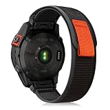 ZoRoll 26mm Correa para Garmin Fenix 7X/Fenix 6X GPS/Fenix 6X PRO/Fenix 5X GPS/Fenix 5X Plus, Elasticity Pulsera de Nailon con Velcro para Garmin Fenix...