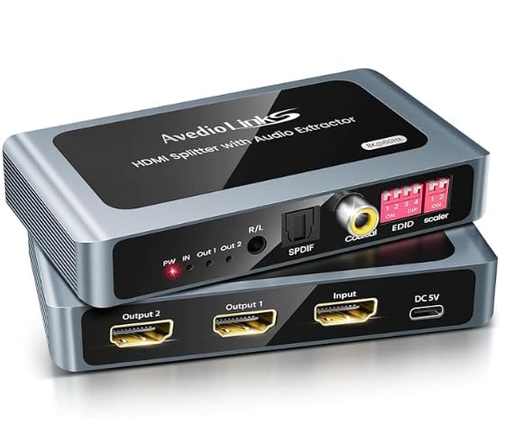 中古品Avid Audio Splitter スプリッター2個 Amazon | avedio links8K@60Hz 4K@120HzHDMI 2.1 分配器 HDCP2.3解除 1