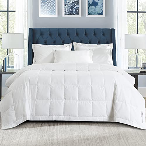 Amazon Brand - Pinzon Down Blanket Summer Lightweight Down Comforter - Noiseless 400 Thread Count Cover - White, California King Amazon Brand - Pinzon Down Blanket Summer Lightweight Down Comforter - Noiseless 400 Thread Count Cover - White, California King