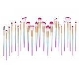 Ksun Fantasy 24 Pieces Makeup Brush Set Frosted Professional Make Up Set Foundation Eyebrow Concealer Cosmetic Eyeshadow Blush Face Powder Foundation Highlighter Brush(Colorful Rainbow)