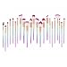 Ksun Fantasy 24 Pieces Makeup Brush Set Frosted Professional Make Up Set Foundation Eyebrow Concealer Cosmetic Eyeshadow Blush Face Powder Foundation Highlighter Brush(Colorful Rainbow)