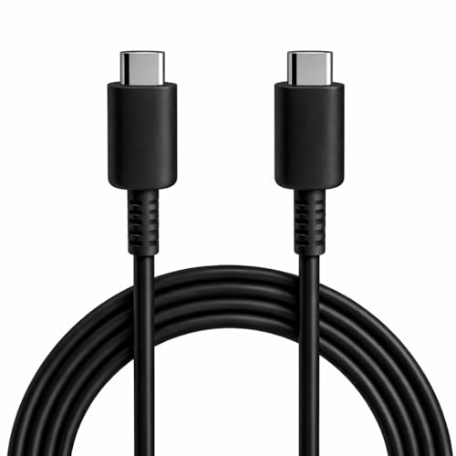 Image of Original 45W Type-C to Type-C TurboPower Cable (1.8M) High Speed Data Transfer Compatible with Samsung Galaxy M35 /M15 /F15 /A15 /A14 /M14 /F34 /A34 /S21 Fe /S22 /S23 /S24 /S25 /FE /Plus /Ultra- Black