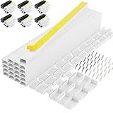 Cord Hider Wall Mounted TV 1890' Cord Cover White Paintable w/192 Pcs. Conn.