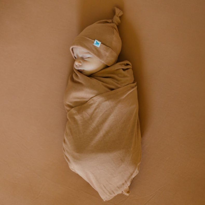 Image of Little Unicorn Premium Stretch Knit Swaddle Blanket | Super Soft with Optimal Stretch & Breathability for swaddling (Terracotta)