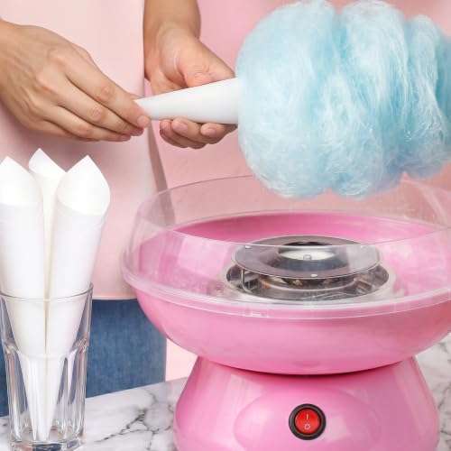 Image of Taboom Cotton Candy Paper Cones, Disposable, 110 Pack