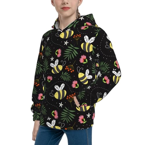 Bees Kid Hoodies Boys Sweatshirts Girls Pullover with Pocket2