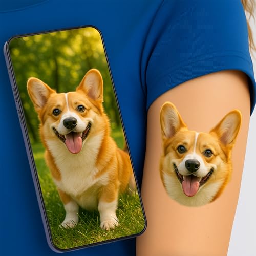 Custom Temporary Tattoo – Upload Your Photo – Personalized Pet