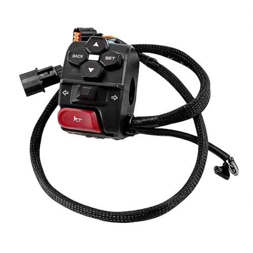 Interrupteur gauche pour guidon de moto avec commande klaxon clignotant - 2